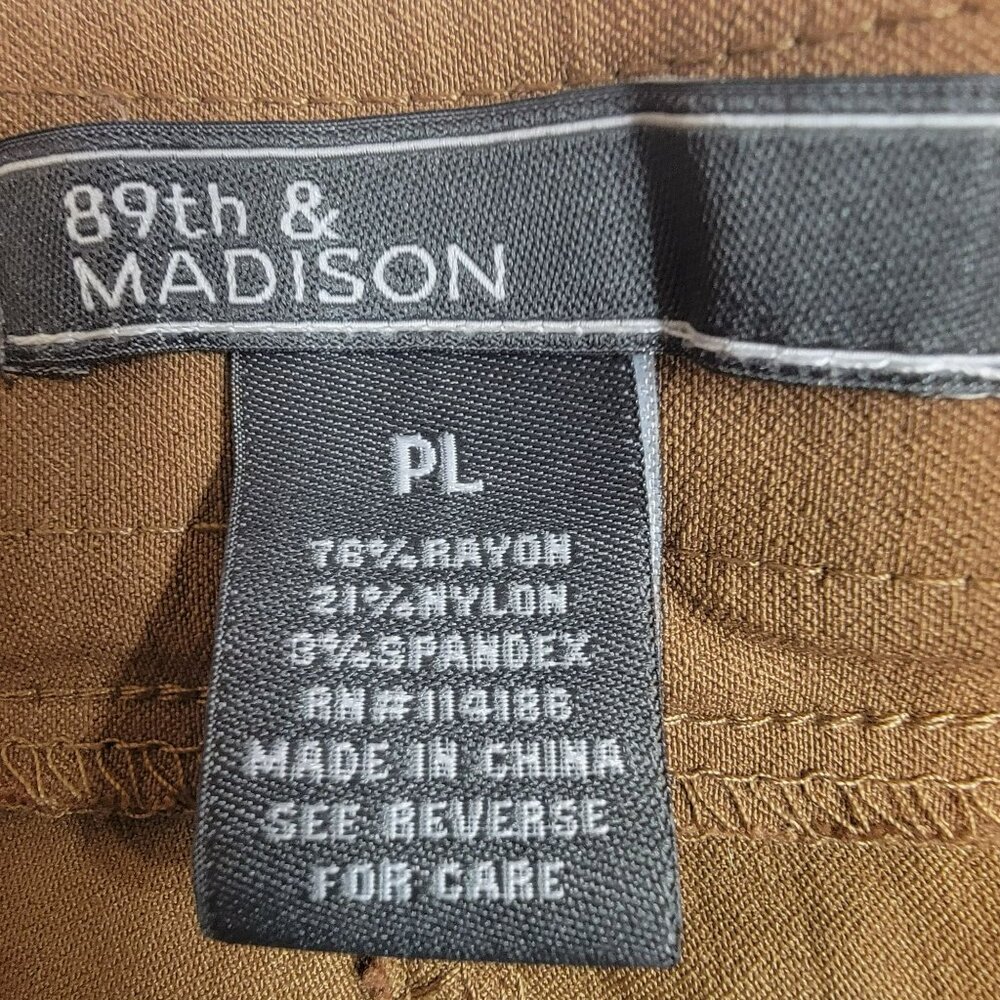 89th & Madison Pants,Women PL, Brown, Ankle Length, Pull On, Pockets, Comfy, EUC - Picture 7 of 12